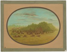 Sham Fight of the Camanchees, 1861/1869. Creator: George Catlin