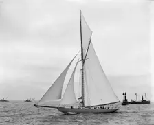 Shamrock I before the start, Oct. 17, 99, c1899. Creator: Unknown