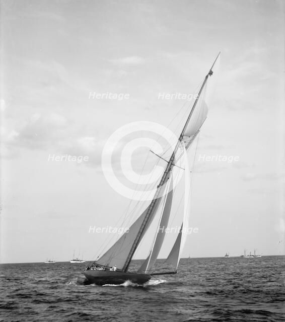 Shamrock II at the finish, Oct. 3, 1901, c1901 Oct 3. Creator: Unknown.