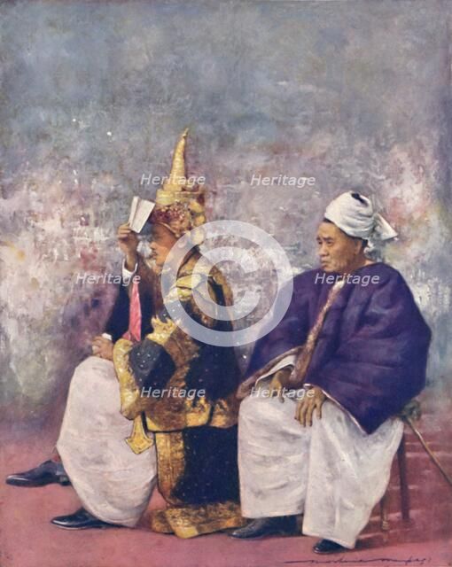 'Shan Chiefs watching the Durbar', 1903. Artist: Mortimer L Menpes.