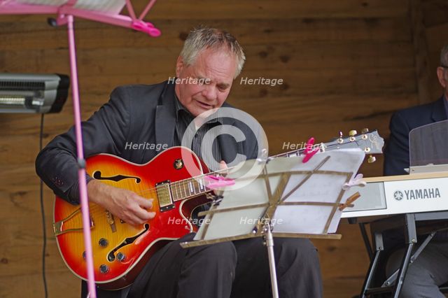 Shane Hill, Jo Harrop Quartet, Listening Room Jazz, Three Horseshoes, Knockholt, Kent, July 2021. Creator: Brian O'Connor.