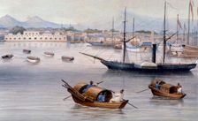 Shanghai harbour c1875