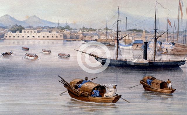 Shanghai harbour c1875. Artist: Unknown