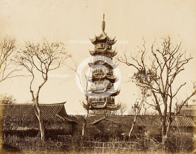 Shanghai Pagoda, 1860. Creator: Felice Beato.