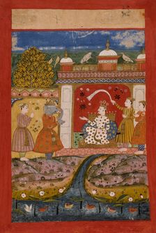 Shankarabharana Ragaputra, Folio from a Ragamala (Garland of Melodies), c1675. Creator: Unknown
