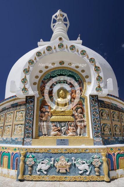 Shanti Stupa, Leh, Ladakh, India, 2023. Creator: Peter Thompson.