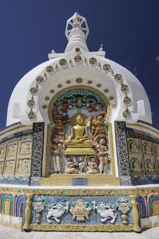 Shanti Stupa, Leh, Ladakh, India, 2023. Creator: Peter Thompson