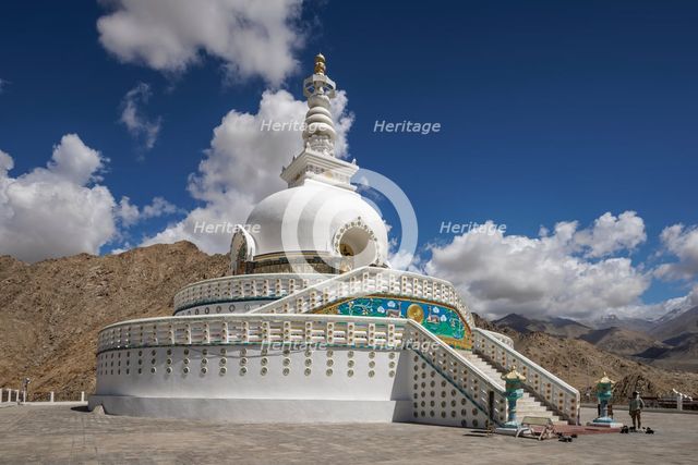 Shanti Stupa, Leh, Ladakh, India, 2023. Creator: Peter Thompson.