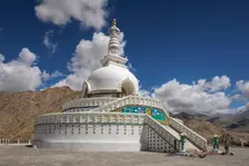 Shanti Stupa, Leh, Ladakh, India, 2023. Creator: Peter Thompson