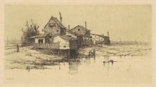 Shanties on the Harlem, 1881-1882. Creator: Charles A Platt