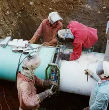 Shap gas pipeline, Eden, Cumbria, 11/05/1984. Creator: John Laing plc