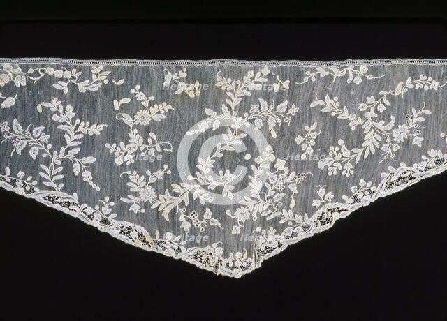 Shaped Sleeve Ruffle (Engageanté), Burano, 1770s/80s. Creator: Unknown.