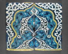 Shaped Tiles in the Cuerda Seca Technique, Turkey, late 14th century. Creator: Unknown