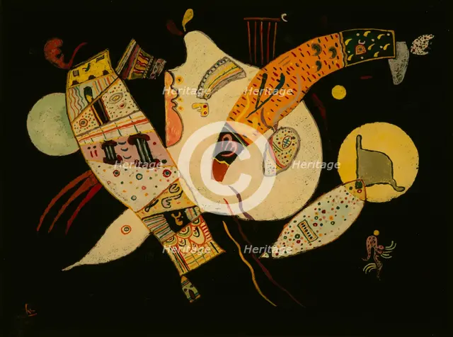 Shapes in Tension, 1936. Creator: Kandinsky, Wassily Vasilyevich (1866-1944).