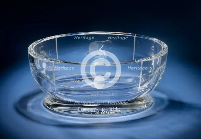 Shapiro Award presented to Sally Ride, 2004. Creator: Baccarat.