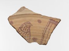 Shard with Bird, Coptic, 3rd-7th century. Creator: Unknown