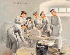 Sharpening swords, 1854. Creator: Johan Knutson