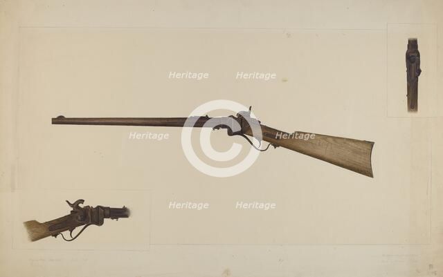 Sharps Rifle, c. 1938. Creator: Clyde L. Cheney.