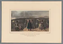 Sharpshooters behind a parapet, 1832, (1833). Creator: Auguste Raffet