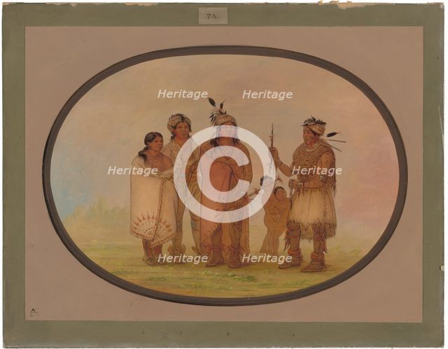 Shawano Indians, 1861/1869. Creator: George Catlin.