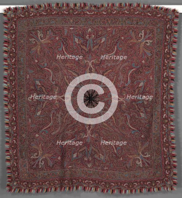 Shawl, 1870s - 1880s. Creator: Unknown.