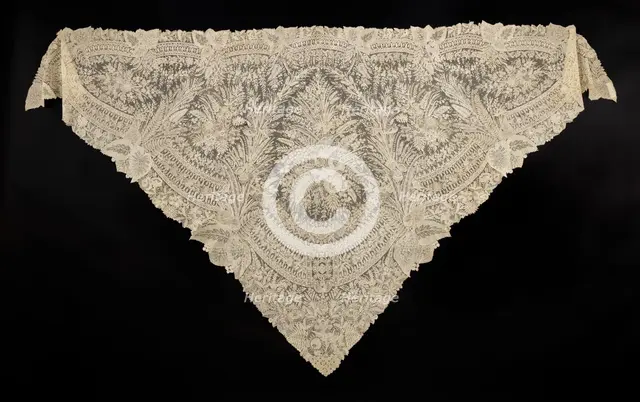 Shawl, Belgian, 1860-70. Creator: Unknown.