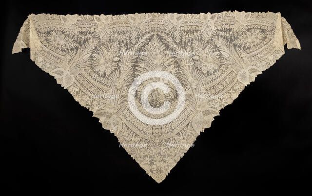 Shawl, Belgian, 1860-70. Creator: Unknown.