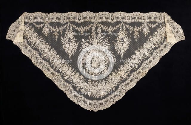Shawl, Belgian, 1860-70. Creator: Unknown.