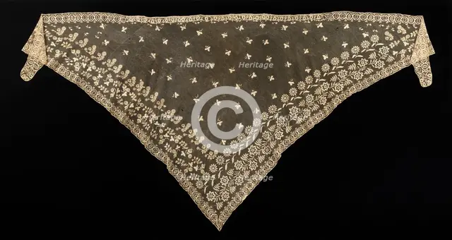 Shawl, Flemish, 1820-50. Creator: Unknown.