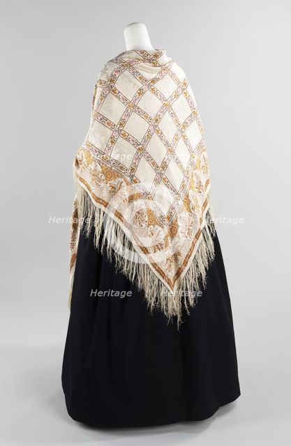 Shawl, French, 1840-49. Creator: Unknown.