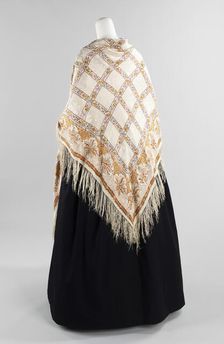 Shawl, French, 1840-49. Creator: Unknown