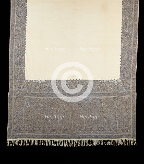 Shawl, French, 1840-49. Creator: Unknown.
