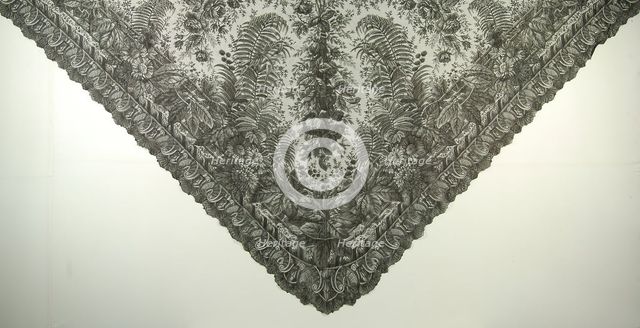 Shawl, French, 1860-70. Creator: Unknown.