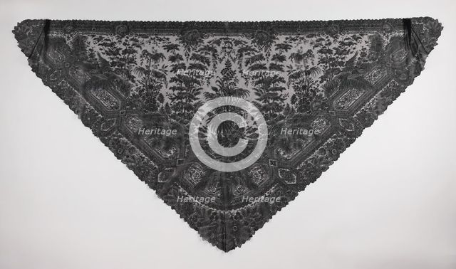 Shawl, French, 1860-70. Creator: Unknown.