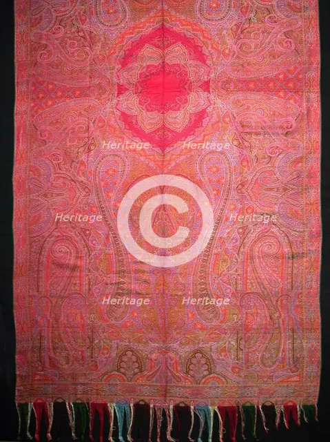 Shawl, Norwich, 1860s. Creator: Clabburn, Sons and Crisp.