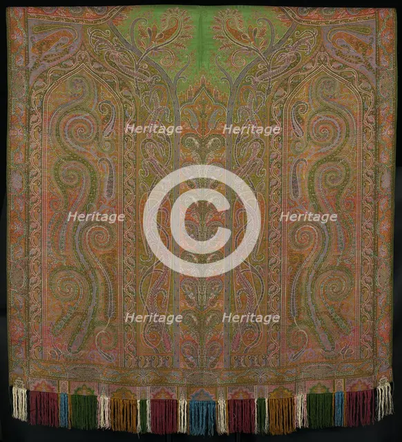 Shawl, Norwich, c. 1860s. Creator: Clabburn, Sons and Crisp.