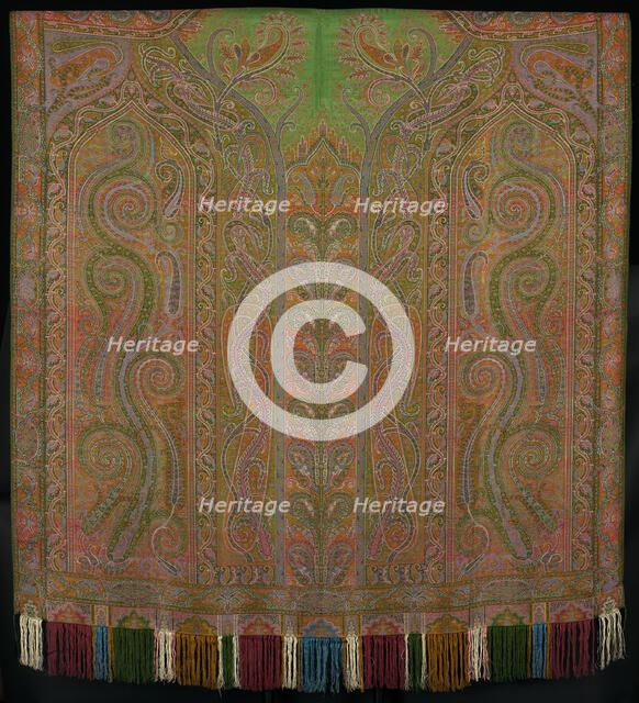 Shawl, Norwich, c. 1860s. Creator: Clabburn, Sons and Crisp.