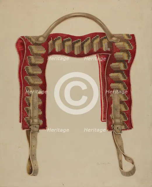 Shawl Strap, c. 1938. Creator: Grace Halpin.