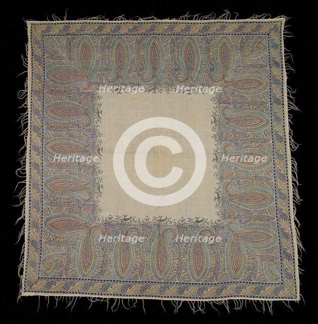 Shawl, possibly Swiss, 1850-59. Creator: Unknown.