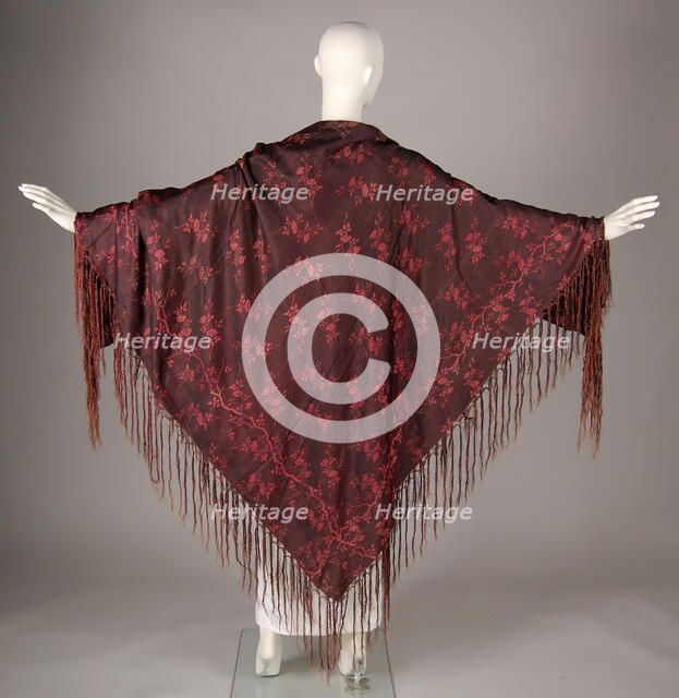 Shawl, probably American, 1870-90. Creator: Unknown.