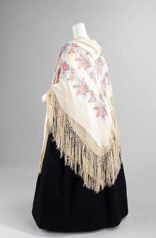 Shawl, probably French, 1840-49. Creator: Unknown