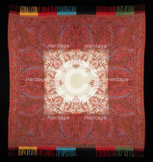 Shawl, probably Scottish, 1840-60. Creator: Unknown.