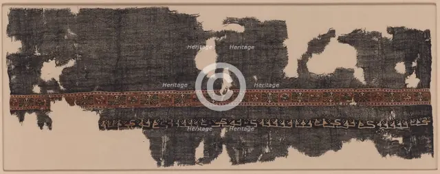 Shawl with Coptic Inscriptions, Egypt, 9th-10th century. Creator: Unknown.