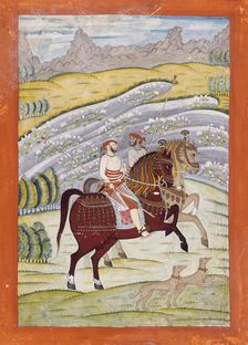 Shatrujit Singh of Datia (Reigned 1762-1801) on Horseback, c1780. Creator: Unknown