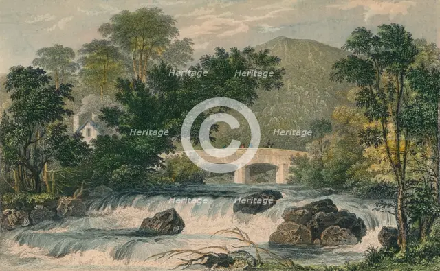 'Shaugh Bridge, Bickleigh Vale, Devonshire', 1829.  Artist: MJ Starling.
