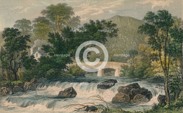 'Shaugh Bridge, Bickleigh Vale, Devonshire', 1829.  Artist: MJ Starling.