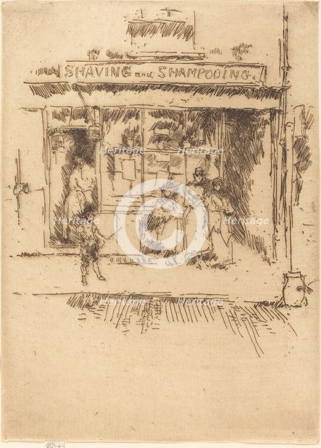 Shaving and Shampooing, c. 1886/1888. Creator: James Abbott McNeill Whistler.