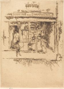 Shaving and Shampooing, c. 1886/1888. Creator: James Abbott McNeill Whistler