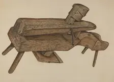Shaving Horse, c. 1938. Creator: Clarence W Dawson