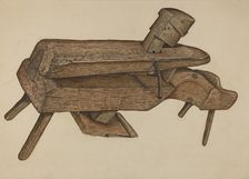 Shaving Horse, c. 1938. Creator: Clarence W Dawson